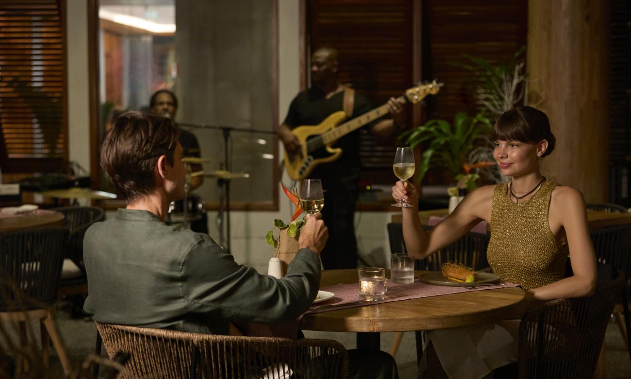 Couple having dinner